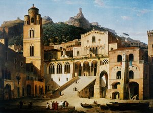 Praça em frente à Catedral de Amalfi