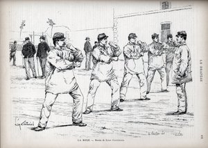 La Boxing - Armees franceses - desenho de Leon Couturier (1842-1935) - para "A Bandeira" - Monitor da Liga dos Patriotas" - 22 de agosto de Leon Antoine Lucien Couturier
