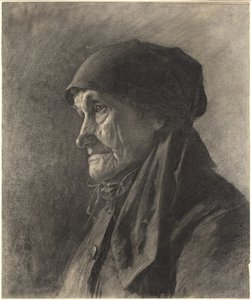 Uma mulher camponesa idosa de Leon Augustin Lhermitte