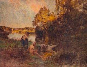 O Banhista, 1907, 1938 de Leon Augustin Lhermitte