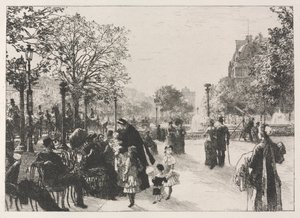 Jardins das Tulherias. de Leon Augustin Lhermitte
