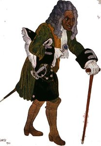 Desenho de figurino para Galesson, o Tutor do Príncipe, da Bela Adormecida de Leon Bakst