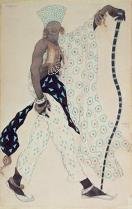 Figurino para Le Pelerin: Deus Azul, 1912 de Leon Bakst