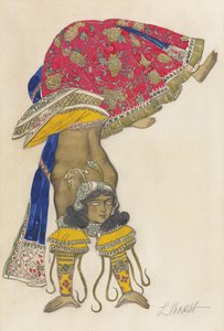 Figurino para o Deus do Ballet Azul de R. Hahn, 1912 de Leon Bakst