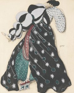 Traje de Design para o Balé A Lenda de José, de R. Strauss de Leon Bakst