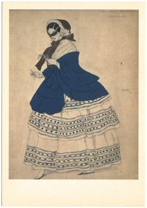 Figurino para o balé Carnaval de R. Schumann, 1910 de Leon Bakst