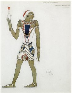 Figurino do balé Hélène de Sparte de E. Verhaeren e D. de Séverac, 1912 de Leon Bakst