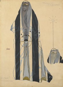 Desenho de trajes para o ballet Istar de Bohuslav Martinu, c. 1922. de Leon Bakst
