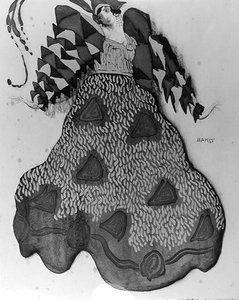 Desenho de figurino para o ballet 