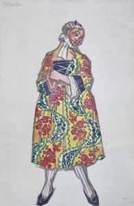 Figurinos para o balé Mulheres de bom humor por C. Goldoni, 1917 de Leon Bakst