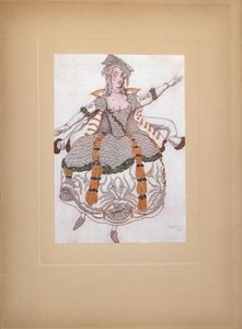 Figurino para o balé A Bela Adormecida de P. Tchaikovsky, 1921 de Leon Bakst