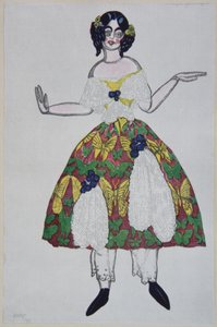 Figurino do balé The Magic Toy Shop de G. Rossini, 1919 de Leon Bakst
