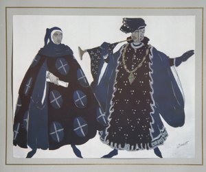 Figurino da peça O Martírio de São Sebastião, de Gabriele DAnnuzio, 1922 de Leon Bakst