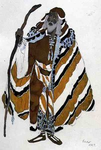 Traje para o Velho em Amarelo, de O Mártir de São Sebastião de Leon Bakst