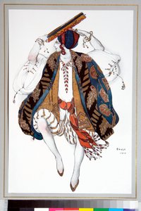 ""dançarina judaica"" Figurino desenhado por Leon Bakst (1866-1924) para o balé ""Cleópatra"" dos Ballets Russes de Leon Bakst