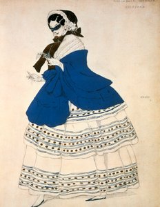 Estrella, desenho de uma fantasia para o carnaval de balé composto por Robert Schumann, 1919