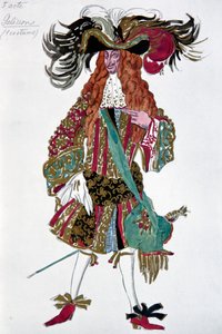 Galisson. Figurino para o balé A Bela Adormecida de P. Tchaikovsky, 1921 de Leon Bakst