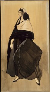 Ida Rubinstein - Retrato da dançarina russa Ida Rubinstein de Leon Bakst