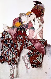 Iskander, figurino para o balé La Peri music de Paul Dukas, c1913 de Leon Bakst