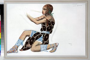 Traje "Narciso" concebido por Leon Bakst (1866-1924) para o ballet "Narciso" de Nicolas Tcherepnine (1873-1945) de Leon Bakst