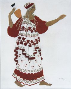 Ninfa. Figurino para o balé A Tarde de um Fauno de C. Debussy, 1912 de Leon Bakst