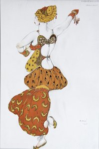 Odalisca. Figurino do ballet Sheherazade de N. Rimsky-Korsakov, 1910 de Leon Bakst