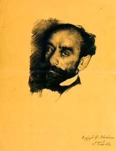 Retrato do artista Isaak Levitan, 1899. de Leon Bakst