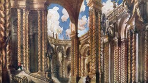 Design de cenário para o noivado, da bela adormecida, 1921 de Leon Bakst