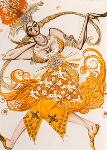 O Firebird, traje para o Firebird, o balé por lgor Stravinsky, 1910 de Leon Bakst