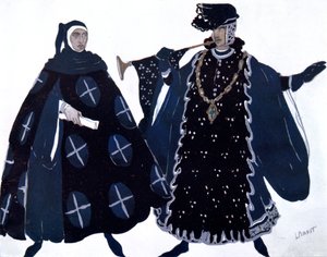 Dois Arautos, figurino de balé, 1911 de Leon Bakst