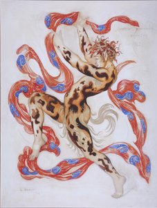 Vaslav Nijinsky no balé A tarde de um fauno por C. Debussy