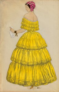 figurino para o ballet "Les papillons" dirigido por Robert Schumann (1810-1856) de Leon Bakst