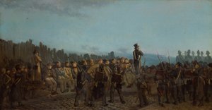 Condenados que partem do Kremlin Bicetre (óleo sobre tela) de Leon Charles Adrien Bailly