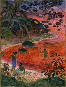Uma ilustração do livro &39;Le Chariot de Terre Cuite&39; de Victor Barrucand