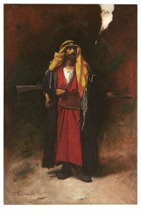 Uma Guarda Árabe (óleo sobre tela) de Leon Joseph Florentin Bonnat