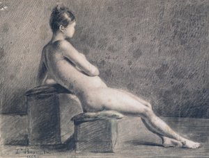 Modelo em Perfil, c1853-1922 de Leon Joseph Florentin Bonnat