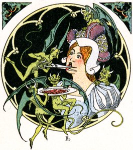 Os demónios cortam a língua de uma mulher de Leon Lebegue