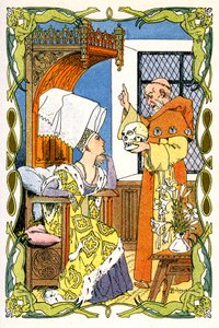 Frère Jean Turelure presente em Dame Violante une tete de mort de Leon Lebegue