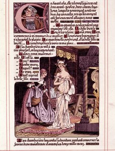 Ilustração do romance de Honore de Balzac "La Mye du Roy" de Leon Lebegue (1863-1944)