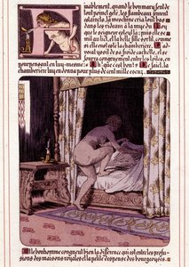 Ilustração do romance de Honore de Balzac "La Mye du Roy" de Leon Lebegue (1863-1944)
