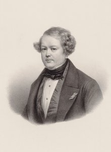 Retrato do compositor Auguste-Mathieu Panseron 1796-1859, 1850. de Leon Noel
