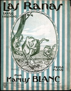 Sapos dançando tango. 1914 (ilustração)
