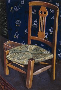 Cadeira da Madeleine; La Chaise de Madeleine - A Cadeira da Madeleine, c.1925 (gouache no cartão) de Leon Spilliaert