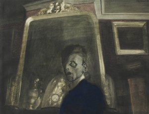 Auto-retrato diante do espelho, 1908. de Leon Spilliaert