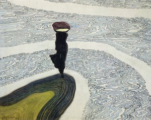 Mulher na linha de costa de Leon Spilliaert