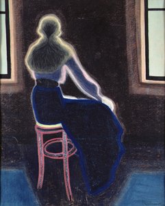 Mulher jovem num banco de Leon Spilliaert