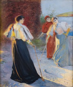 Um jogo de Croquet