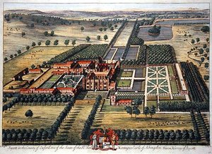 Rycott no condado de Oxford gravada por Johannes Kip (c.1652-1722) (gravura)