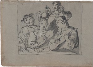 Um Quarteto de Cantores, Alaúdes e Tocadores de Sinos Tocando numa Taberna à Luz de Velas, 1620-1628. de Leonard Bramer