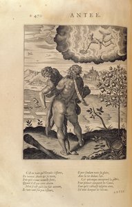 Hércules matando Anteu, de "As Imagens ou Tableaux de Platte Pintura dos Dois Filósofos Sofistas Gregos", de Blaise de Vigenere (1523-96) Paris, 1615 de Leonard Gaultier